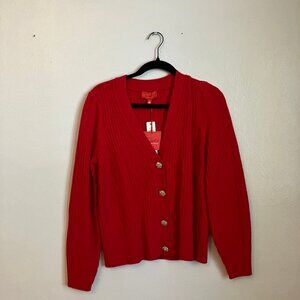 NWT Talbots Ribbed Cashmere V-Neck Cardigan